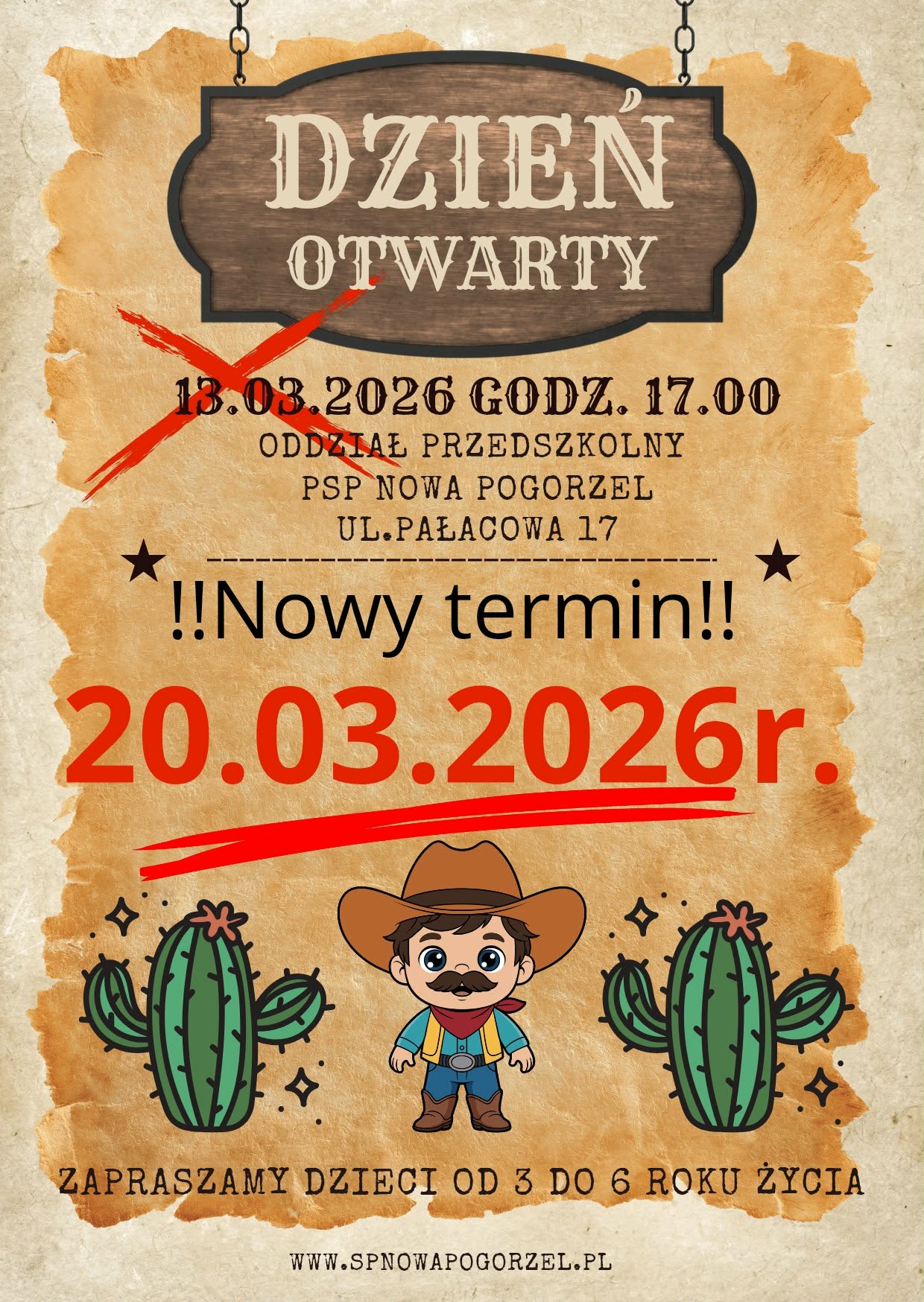 Uwaga! Zmiana terminu